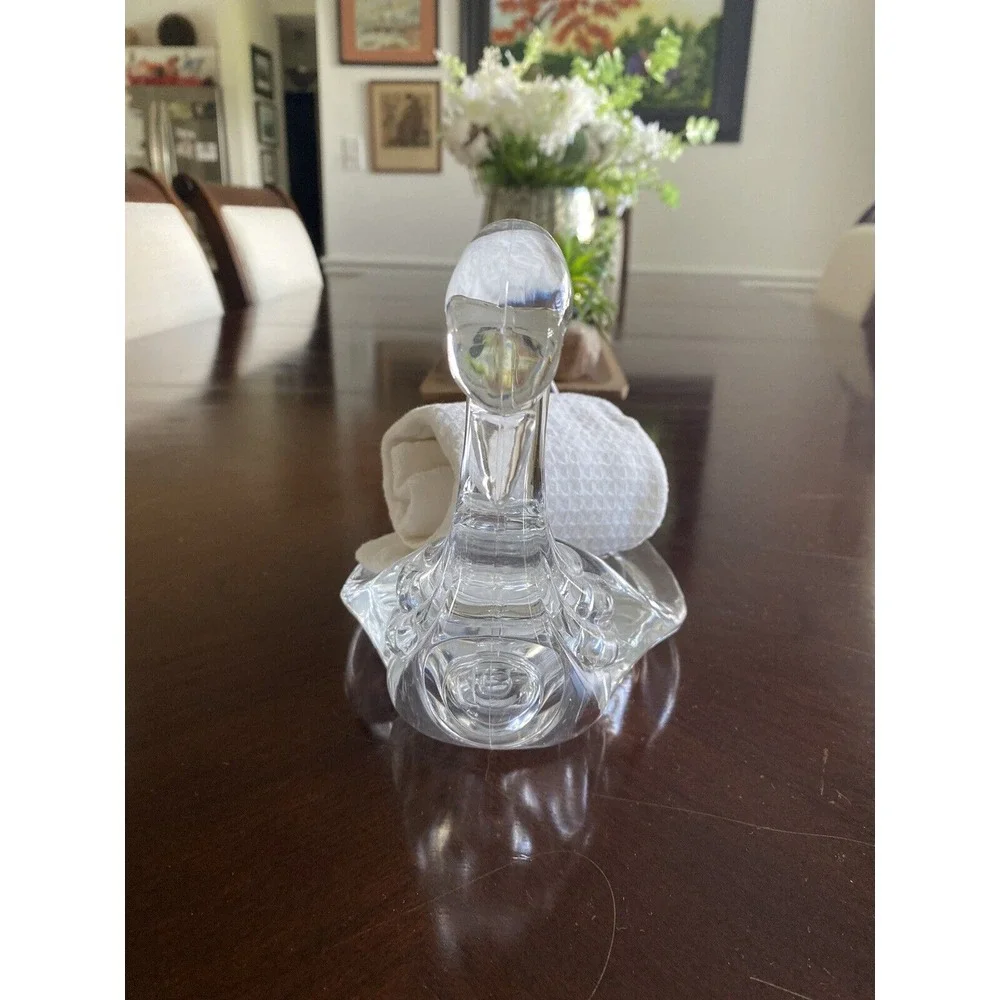 Vintage MCM Lucite‎ Clear Swan Towel Soap or Flower Holder 9